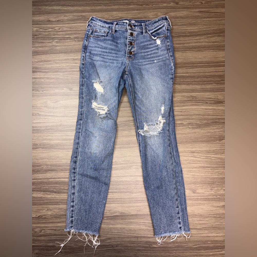 Old Navy High Rise Super Skinny Button Fly Jeans Size 8